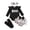 Black, variant on FASHOFT Baby Girl Halloween Outfit Long Sleeve Cartoon Print Romper Shorts Coat Headband 4 Piece Outfit Set For Baby Holiday Daily Party Wear Halloween Black 9-12 Months