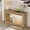 Wood, variant on PLAMLE 55 Inch LED Console Table for Entryway, Narrow Sofa Table with Lights, 2-Tier Modern Hallway Table Behind Couch for Living Room, Foyer, Small Spaces