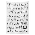 thumbnail image 3 of Ambesonne Gymnastics Tablecloth Rectangular Table Cover, Olympic Competition, 60"x84", Black and White, 3 of 4