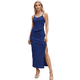 thumbnail image 1 of Set 2 Piezas Rayado Blusa de Tirantes y Falda Larga con Abertura Chic para Mujer, 1 of 5