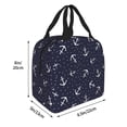 thumbnail image 2 of Yiaed Anchors Print Insulated Lunch Bag Reusable Cute Tote Lunch Box, Leakproof Cooler Lunch Bags for Work Office Travel School Picnic, 2 of 5