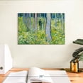 thumbnail image 3 of Elephant Stock Undergrowth With Two Figures Wall Art - Horizontal Canvas Wall Art - Living Room Wall Decor - Nature Canvas - Green And Blue Decor By Vincent Van Gogh - 12" x 8", 3 of 8