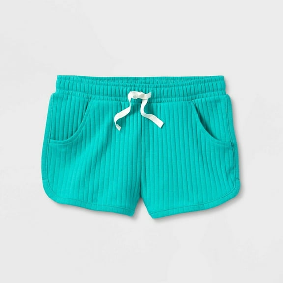 Girls' Rib Pull-on Shorts - Cat Jack™ Mint Green, XXL(18)