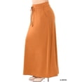 thumbnail image 2 of Zenana Women & Plus Relaxed Drawstring Waist Draped Basic Maxi Skirts with Side Pockets, 2 of 6