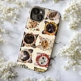 thumbnail image 5 of Floral Bonnet Cat Phone Case, Vintage Folk Art Kitty Collage iPhone Cover, Cute Illustrated Artistic Case for iPhone 16 15 14 13 12 11 Plus Pro Max Mini, 5 of 6