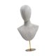 thumbnail image 5 of Cabeza de maniquí práctica y moderna con altura ajustable para exhibición de sombreros de mesa. Gris claro, 5 of 9
