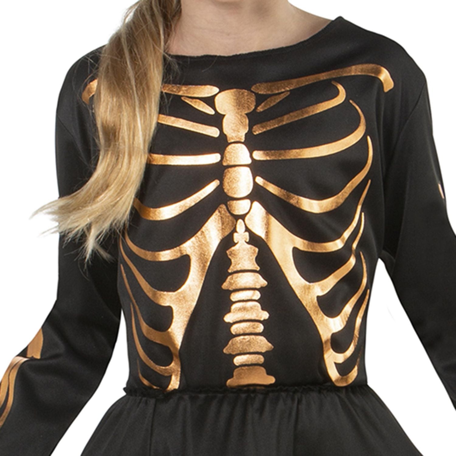Costume de squelette cuivré pour filles M