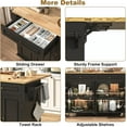 thumbnail image 3 of ChVans 59" W Kitchen Island with Drop Leaf, Rolling Kitchen Cart with Storage on Wheels, Large Island Table for Kitchen with Rubber Wood Top and Rack and Drawer, 3 of 9