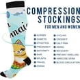 thumbnail image 4 of FREEAMG Mermaid Compression Socks Women Men Long Stocking (20-30mmHg) Travel Knee High Stockings for Athletic Sports,Running,Cycling,Nursing, 4 of 7