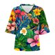 thumbnail image 5 of TaTaai Fashion Loose Fit Women Top Soft Smooth Short Sleeve V Neck Double Layer Ruffle Sleeve Design Non See Through Stretch Casual Daily Office Wear Gift, 5 of 7