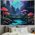 thumbnail image 2 of Shiartex Mushroom Forest Tapestry Aesthetic Moon Tapestry Mushroom Tapestries Wall Hanging for Bedroom Living Room and Dorm Room Painting, 2 of 6