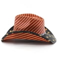 thumbnail image 3 of Cowboy Hat For Outdoor Casual Wear Western Style Outdoor Headwear for Men Women All-Season Comfort Stylish Print Design Purple, 3 of 5