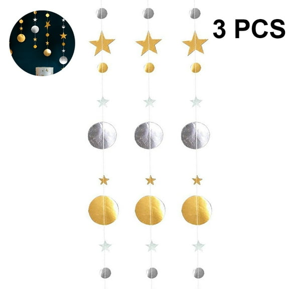 Twinkle Little Star Party Garlands Glitter Hanging Moon Stars Decorations Kids Birthday Bday Baby Shower Wedding Ramadan EID Graduation Party Supplies