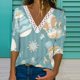 thumbnail image 1 of Pntutb Casual Mujer Cuello en V Verano Sexy Gradiente Estampado Regular Mujer Manga larga top Pntutb Pntutb-468, 1 of 5