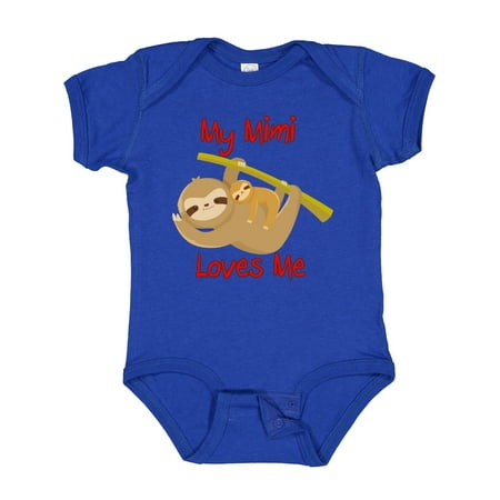 

Inktastic My Mimi Loves Me Sloth Gift Baby Boy or Baby Girl Bodysuit