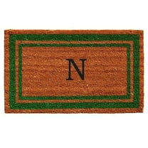 Calloway Mills Green Border 18" x 30" Monogram Outdoor Doormat (Letter N)