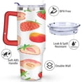 thumbnail image 3 of Strawberry Flowers 40oz Tumbler - Double Wall Leak-Proof Cup - Sweet Red Berry Watercolor Art for Office Workers, 3 of 9