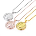 thumbnail image 2 of FSUNION 2025 nueva moda Árbol de la vida cristal redondo pequeños colgantes collar pendientes elegantes para mujeres gargantillas joyería regalos, 2 of 5