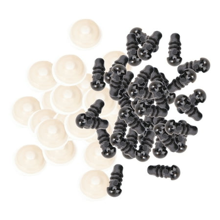 

100PCS Plastic Eyes and Gasket 5MM Plastic Safety Eyes Doll Eyes for Teddy Bear Doll Stuffed Animals Puppet Doll Making