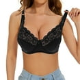 thumbnail image 3 of Womens Full Support Bras, Lace Bras for Women Push Up Bralettes with Underwire Full Coverage Unpadded Bra Sexy Minimizers Everyday Lingerie 38-48, 3 of 6