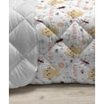 thumbnail image 3 of Cartoon Down Alternative Comforter, Botanical Animal Print with Tigers and Leafy Branches, Microfiber Quilt for All Season, 5 Sizes, Dark Orange Multicolor, by Ambesonne, 3 of 3