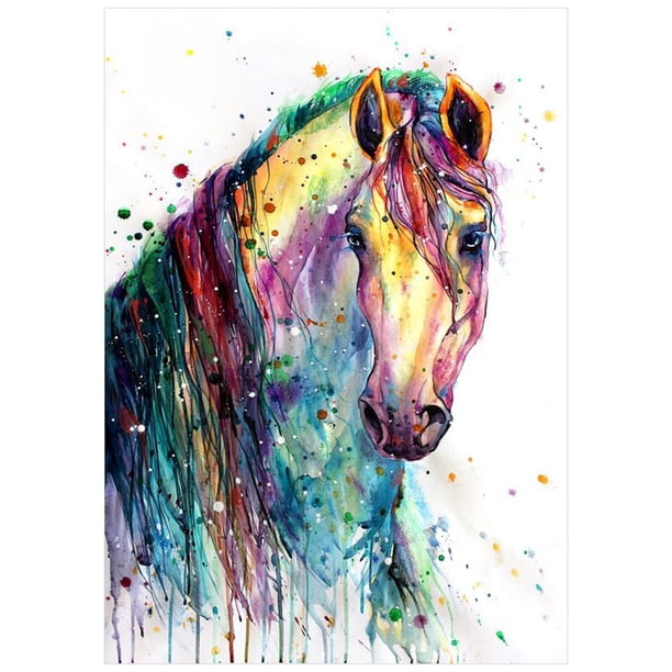 Taladro Pintura Diamante (DE3337) 5D DIY Caballo Completo Kits de Punto de Cruz (Color-k550) 20X30cm Hugtrwg Para estrenar