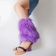 thumbnail image 6 of Milue Women's Faux Furs Leg Warmers Boot Winter Warm Foot Cover Y2K JK Uniform Clothes, 6 of 18