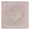 thumbnail image 3 of Unique Loom Outdoor Traditional Collection Area Rug - Valeria (10' Square Pink/Ivory), 3 of 7