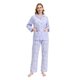 thumbnail image 2 of Apparonia Conjuntos de Pijama para Mujer Ropa de Dormir de Algodón Camisa de Manga Larga con Botones Al Frente y Pantalón Ropa de Dormir Cuello con Solapa Pjs Conjuntos de Descanso Cordero Morado M, 2 of 7