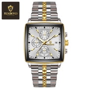 Men's business steel belt quartz fashion three-eye six-pin watch