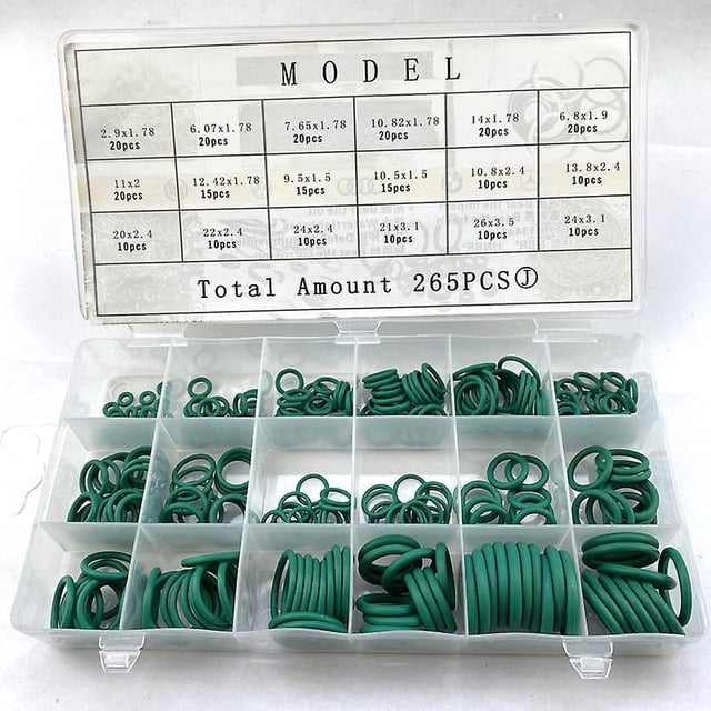 Lishi Ensemble de Rondelles en Caoutchouc - 270 Pcs, Usage Intensif, Idéal pour A/C, Automobile, Mécanicien, Outils et Réparation Maison