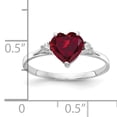thumbnail image 2 of Primal Gold 14 Karat White Gold Lab Created Ruby VS Diamond Ring, 2 of 4