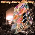 thumbnail image 4 of CASEFIV Compatible with Samsung Galaxy S25 FE Case,Marble Pattern 3 in 1 Heavy Duty Shockproof Hard PC+Soft Silicone Drop Protective Women Girls Case for Galaxy S25 FE (2025),Orange Flower, 4 of 6