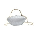 thumbnail image 5 of EHJRE Acrylic Evening Clutch Purse Practical Fashionable for Women Lady Shoulder Chain White, 5 of 9