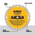 thumbnail image 2 of Hoja de sierra DEWALT DW3112 24T de 10 pulgadas para ingletador/sierra de mesa, 2 of 6
