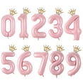thumbnail image 6 of 2pcs 32/40inch Pastel Baby Blue Pink Foil Number Balloon with Crown 1 2 3 4 Boy Girl Birthday Party Baby Shower Wedding Decorati (white,32inch,NUMBER 2), 6 of 7