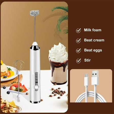 

Cordless Milk Frother Electric Handheld Egg Beater USB Electric Mini Coffee Foam Coffee Mixer Cappuccino Cream