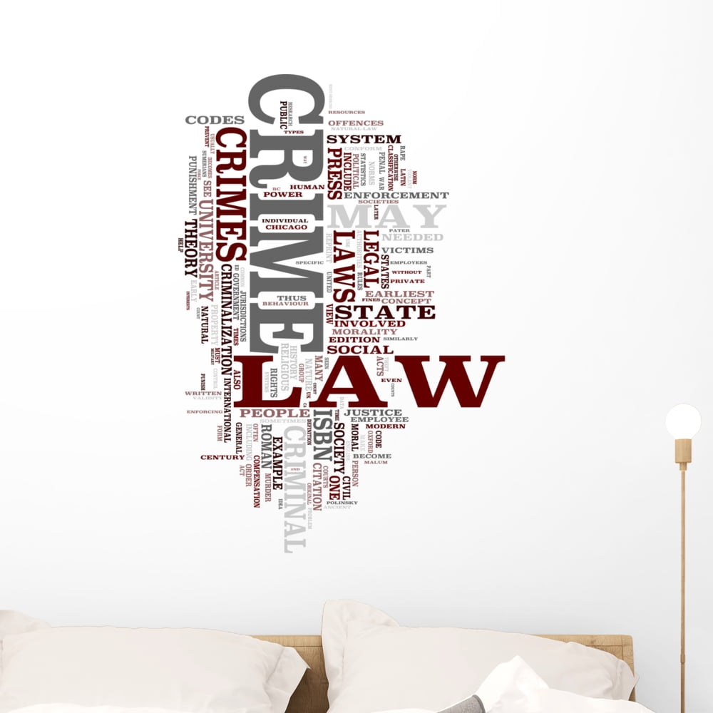 Law and Order Word Wall Decal by Wallmonkeys Peel and Stick Graphic (36 in H x 25 in W) WM285009