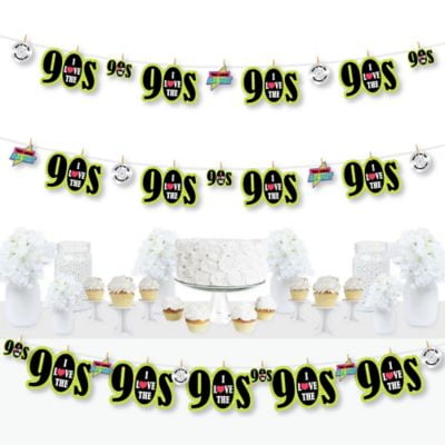 90 S Throwback 1990s Party Diy Decorations Clothespin Garland