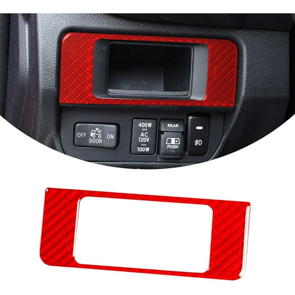 TINKI for Tacoma 2015 2016 2017 2018 2019 2020 2021 2022 2023 Soft Carbon Fiber Car Interior Accessory,Driver Slot Decorative Frame Sticker