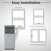 Costway 5000 BTU 8000 BTU ASHRAE Portable Air Conditioner 3-in-1 Air Cooler w/Dehumidifier & Fan Mode Grey