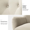thumbnail image 3 of HULALA HOME Eusebio Modern Velvet  Accent Chair with Tufted Wingback for Living Room Set of 2 by  Wingback Chairs TAN, 3 of 5