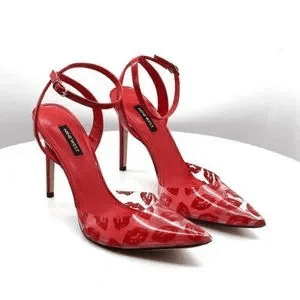 

Nine West Foreva Red Lip Kiss High Pointed Toe Ankle Strap Stiletto Heeled Pump (Medium Red 9)