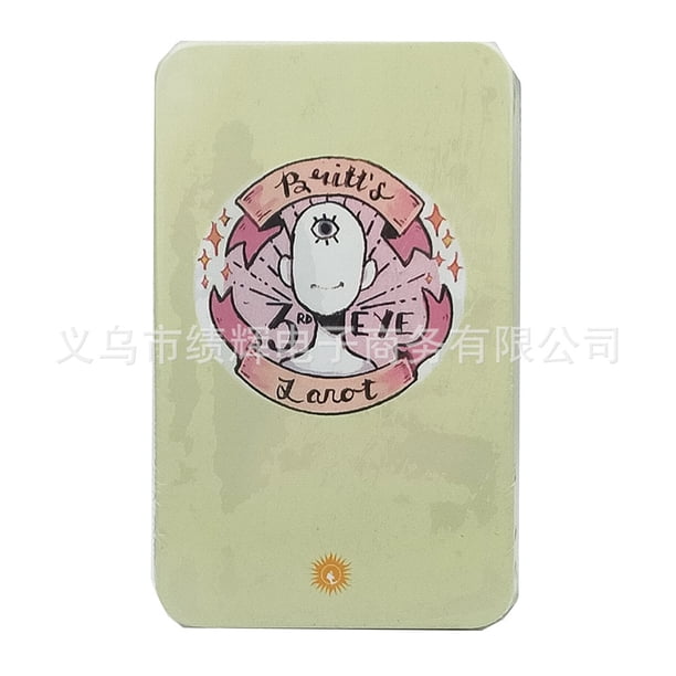Cartas de Tarot con caja de hierro en inglés, tecnología de estampado en caliente, cartas de Tarot, cartas de oráculo mejoradas, cartas de juego de mesa de papel de cobre