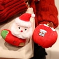 thumbnail image 4 of Bonito juego de llaveros con colgantes de frutas, tela suave y bordados, 5 estilos con tarjetas de felicitación, multiuso (mochila/árbol/ventana), seguro para niños, ideal para regalos navideños, 4 of 4