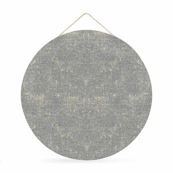Welcome Sign for Front Door, Grey Terracotta Splatter Round Metal Wall Art Wreaths, Boho Mottled Vintage Rustic Outdoor Indoor Wall Hanging Sign for Porch Decor Housewarming Gifts 11.8 Inch