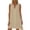 Beige, variant on ClodeEU Women's Sleeveless V Neck Mini Shirt Dress,Casual Loose Flowy Summer Sundress Beige,Women's Plus L