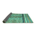 thumbnail image 2 of Ahgly Company Indoor Square Abstract Turquoise Blue Modern Area Rugs, 7' Square, 2 of 4