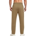 thumbnail image 6 of Eltusu Men's Athletic Pants Open Leg, Running Straight Legs Drawstring Elastic Waistband Workout Pants Khaki Size 2XL, 6 of 8