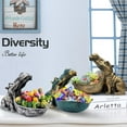 thumbnail image 5 of Hippo Statue Home Resin Hippopotamus Figurine fun candy dish,Key bowl,big mouth Sculpture Table Art Decoration Sundries Container Storage Box(Dark Blue), 5 of 13